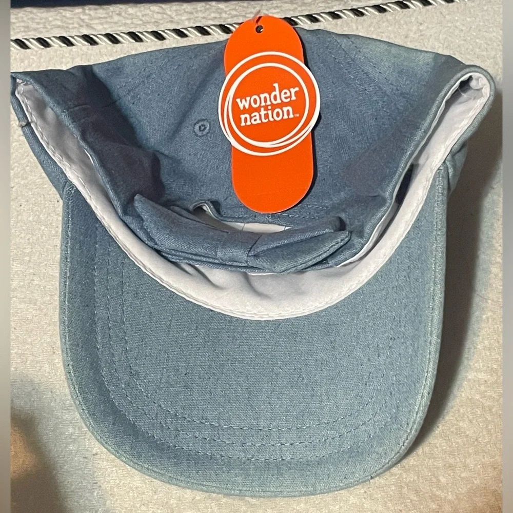 🔴 3/$12‎ Wonder Nation Girl’s Floral Embroidered Denim Baseball Cap! NWT!
